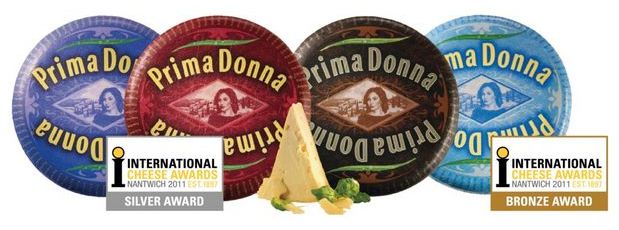 Prima Donna kaasspecialiteiten winnen awards bij International Cheese Awards